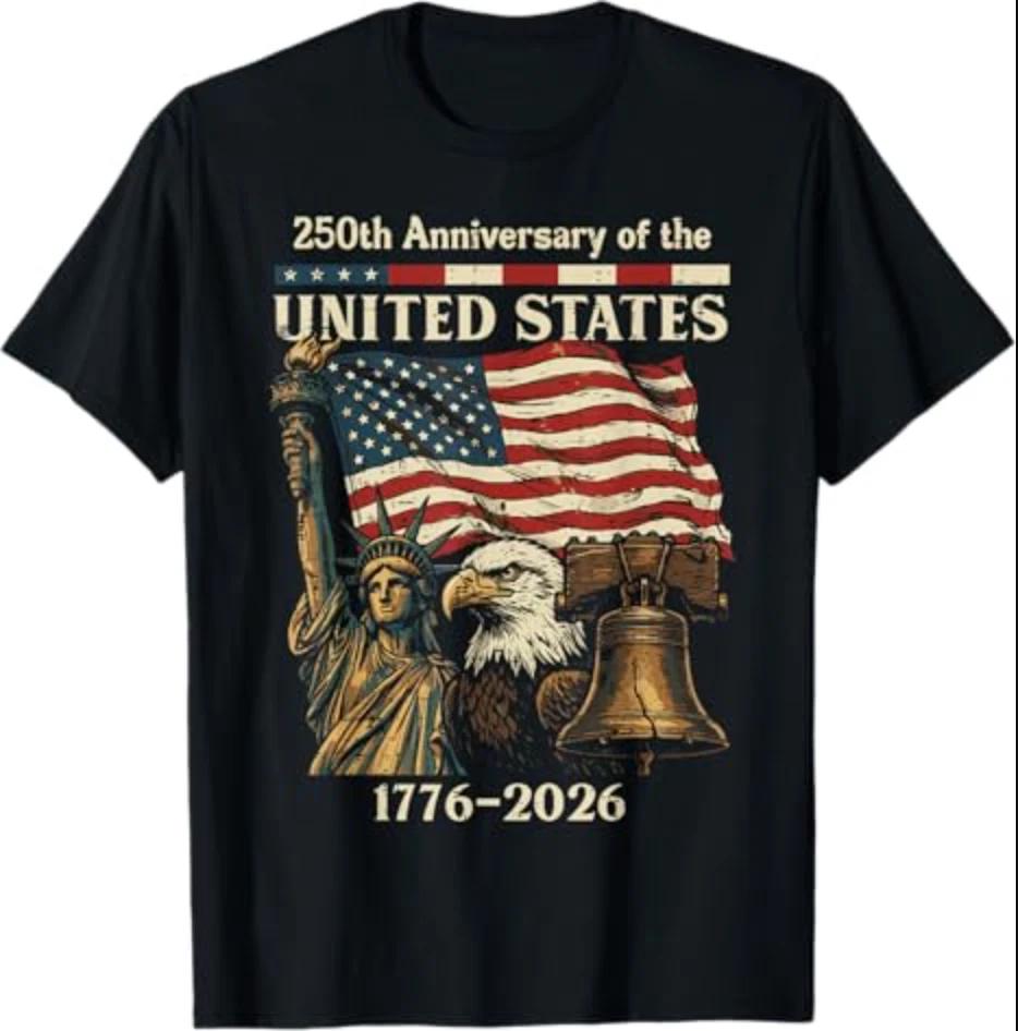 250th Anniversary of United States 250 Years 4th of July Men T-Shirt L