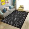 3D Koberec na basketbalovou plochu velký,Koberec do obývacího pokoje Ložnice Pohovka Rohožka Kuchyň Dekorace,Hra pro děti Neklouzavá podložka na podlahu