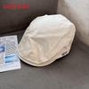 Simple Solid Color Letter Embroidery Neutral Casual Beret For Fall Use Daily