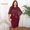 Ärmelloses Damen-Umhangkleid mit Paillettenbesatz Übergroßes Pailletten-Bodycon-Bleistiftkleid Damen Abend-Midikleid