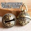Dog flea and tick collar with camphor wood beads and a brass bell, suitable for small, medium, and large dogs, featuring a retro Chinese style and