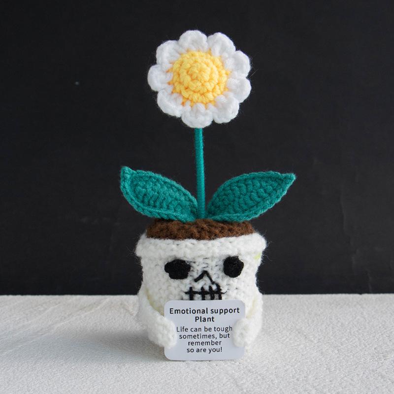 Halloween Positive Energy Knit Ghost Doll Ornament
