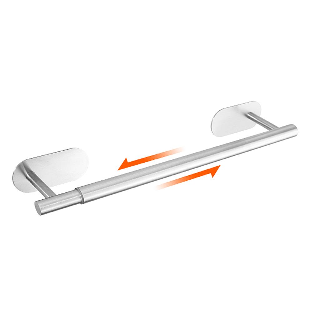 

Bathroom Retractable Towel Bar Matte Black Stainless Steel Towel Rack Extended Drying Towel Hanging Bar Bathroom Accessories