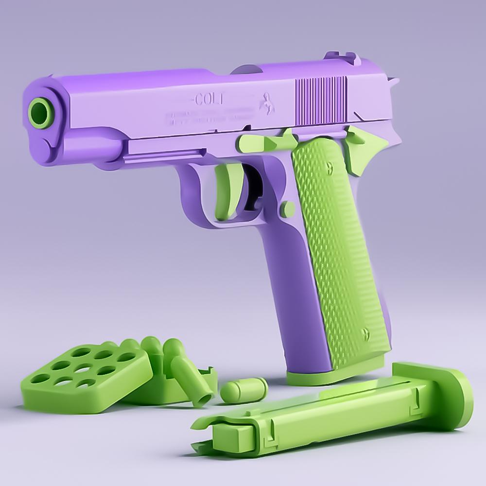 Shell Ejecting Toy Gun For Kids Colt 1911 Safe Toys For Girls Boy Birthday Gift Relaxing Toys