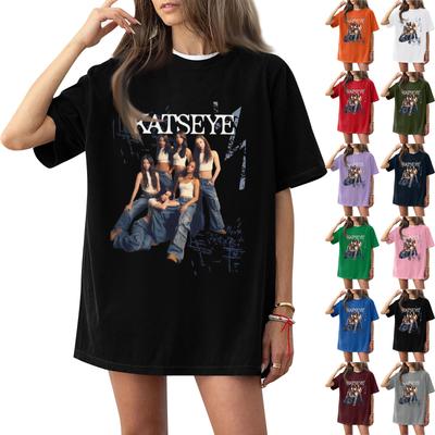 Dámské tričko s kulatým výstřihem, krátkým rukávem a potiskem