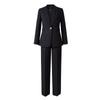 Women's Red Classic Fashion Suit Set - Elegant Blazer for Formal and Workplace Wear