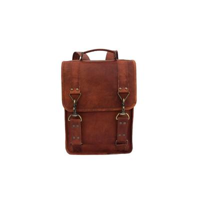 Real Leather Backpack Shoulder Bag 13 In Laptop Rucksack Office School Handbags