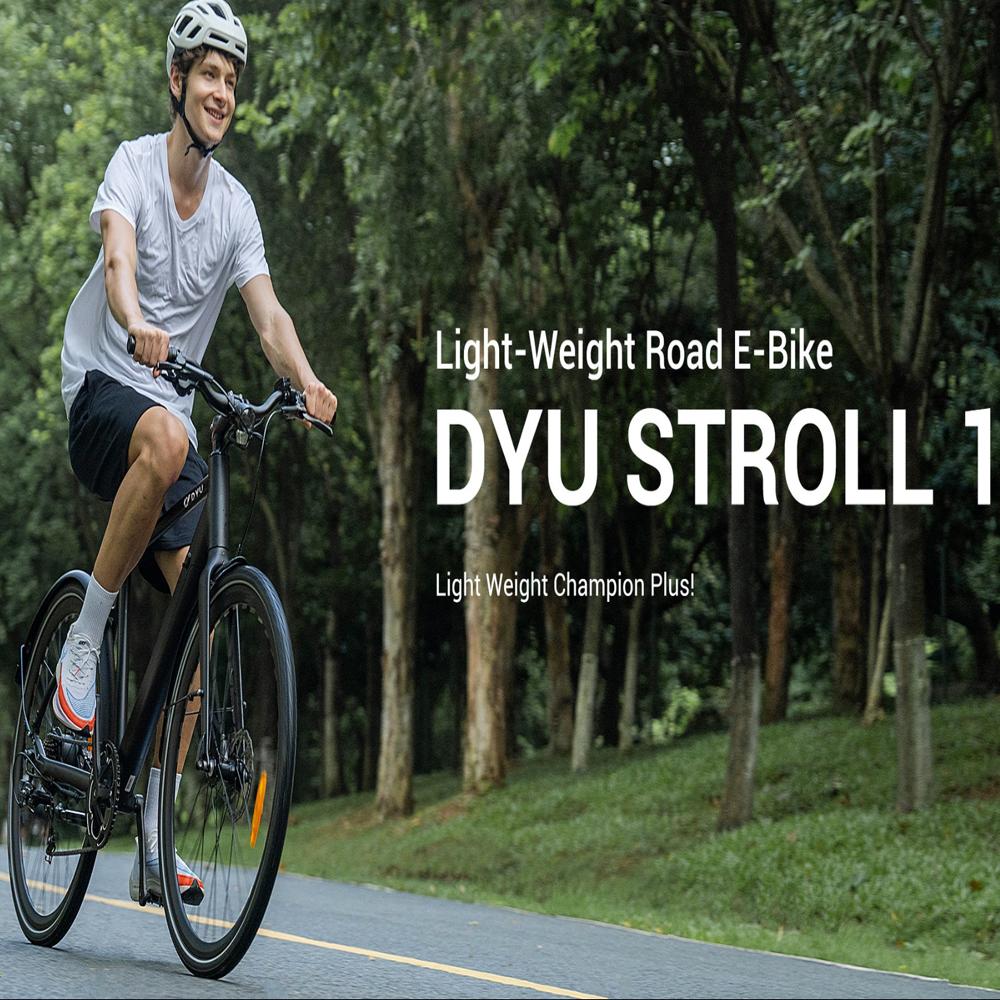 Electric Bike DYU 250W Motor City Ebike 36V 9AH Max Range 100Km Load 120Kg Black Str0ll