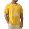 Golden Christmas Tree Pen Art Stars Cute Xmas Lover Gift T-Shirt Tees Anime Figures Summer Clothes Shirts Men