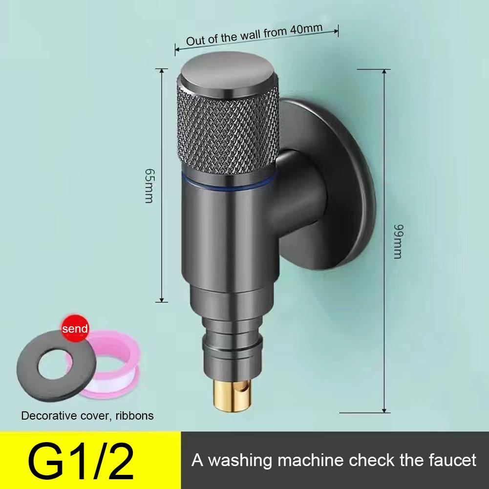 Valvola Di Arresto Acqua G1/2 Angolo - Nero, Per Lavabo E Bagno - Foto 6