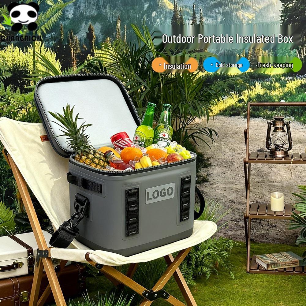 Portable TPU Insulated Backpack – Multifunctional Outdoor Picnic Cooler Bag for Fresh Food Storage nero