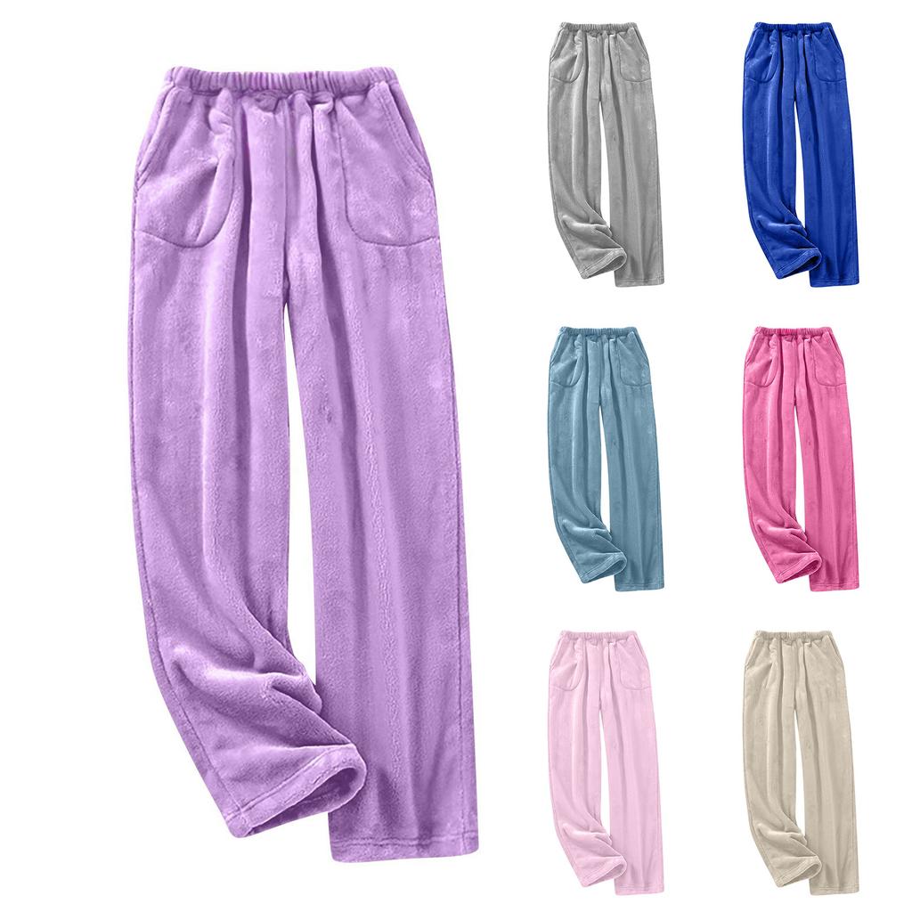 Damen Casual Gerade Hosen Farbe Lässige Lange Hosen Mit Taschen