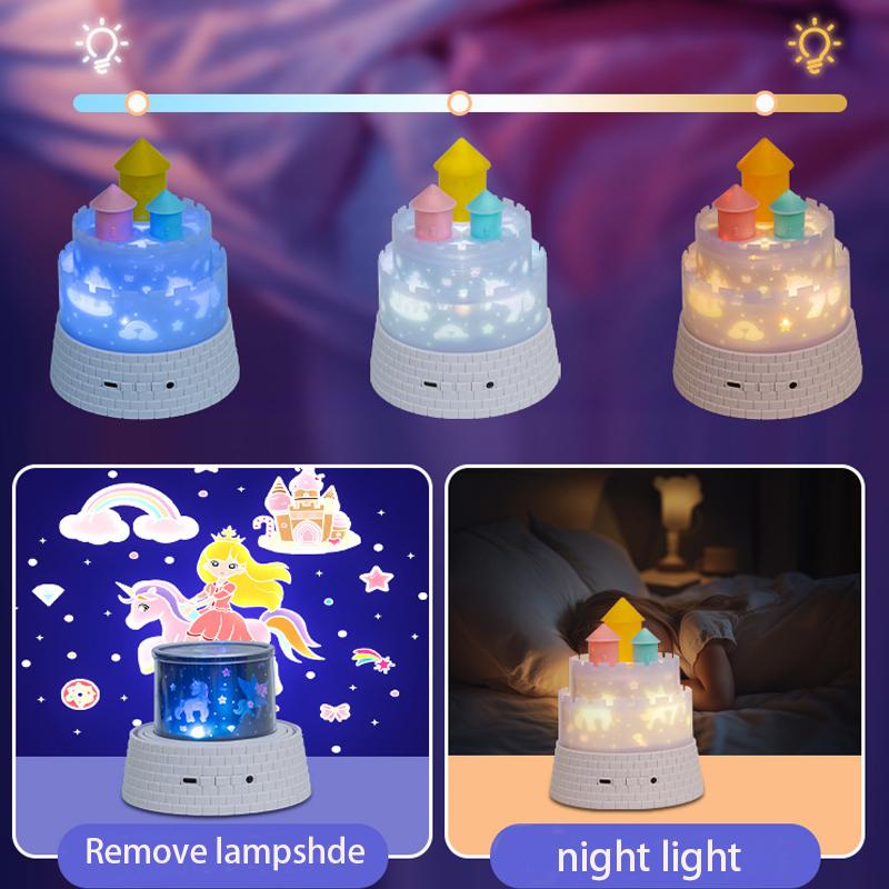 Castle Starry Sky Light Projector Light Rotating Star Bedroom Ceiling Atmosphere Night Lamp Birthday Gift