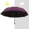 Parapluie pliant manuel polyvalent à 12 baleines pour hommes et femmes, renforcé, résistant à la pluie, protection solaire