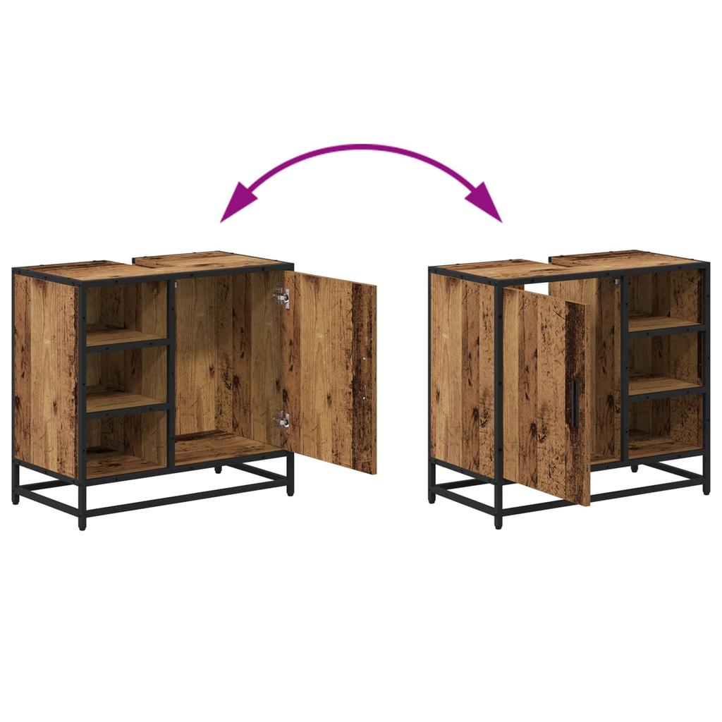 Bathroom Cabinet Reclaimed Wood 65 x 33 x 60 cm Engineered Wood