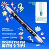 Outline Pen Set, 12Pcs Metallic Outline Marker Pens Gifts Card Writing Double Line Outline Pens Metallic Paint Markers