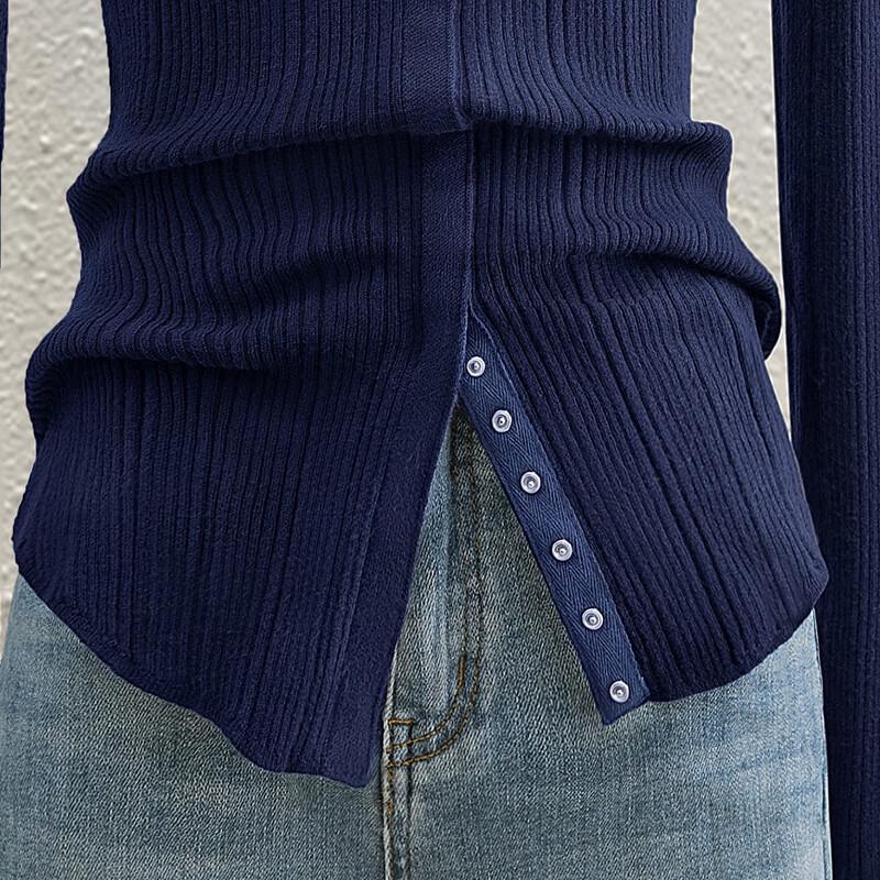 Sibaishe Women's Elegant Long Sleeve Knit Top