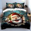 "Christmas Santa Set for Decor" kid's and adults' bedroom decor, Exquisite three-piece bedding set gift