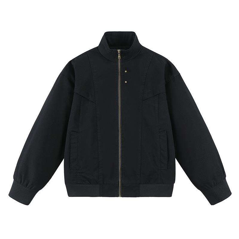 Loose Simple Stand Collar Jacket Men's Loose Casual Bomber Jacket Top