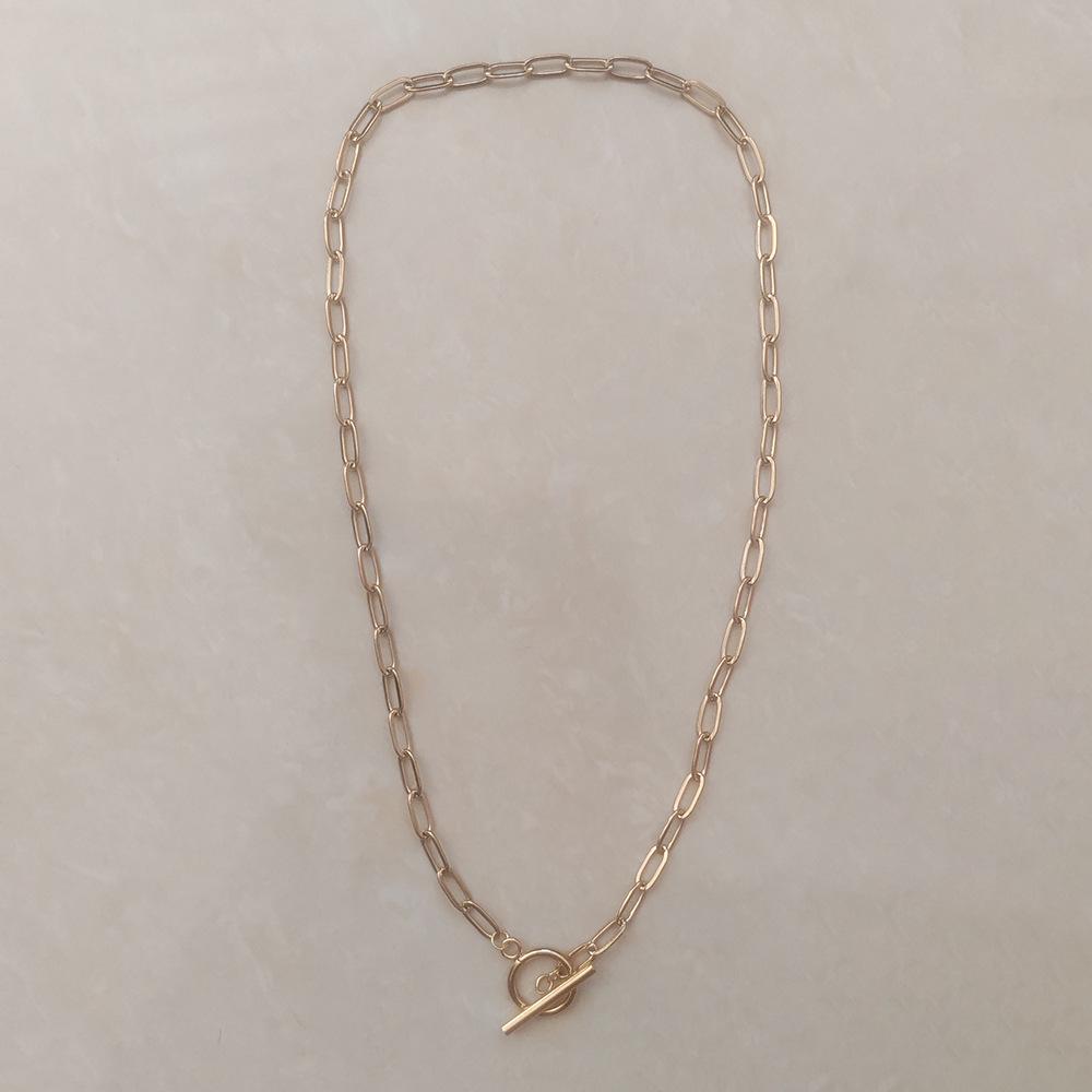 Oval Link Chain Bracelet with OT Clasp in Stainless Steel - European and American Style