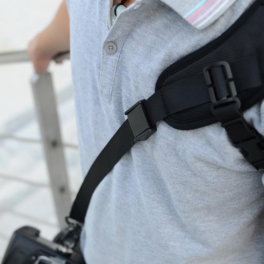 Popruh přes rameno na fotoaparát s bezpečnostním popruhem Nastavitelný a pohodlný ramenní popruh pro venkovní fotografování Fotoaparát