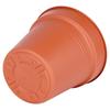 3x Brown Plastic Garden Pot for Plants, Flowers, Herbs 17x15.5 cm