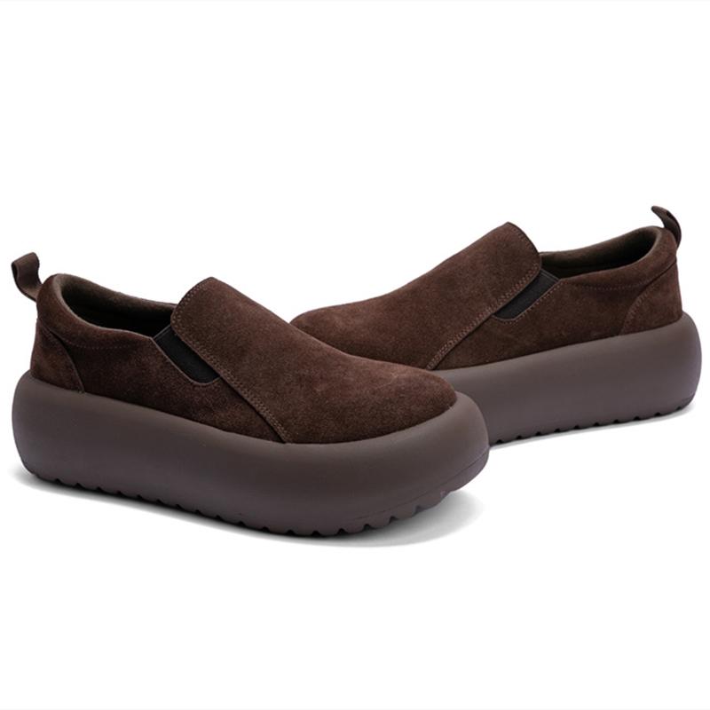 Fashion AIYUQI Women Loafers Genuine Leather 2025 New Platform Elastic Slip-on Shoes Female Large-size Retro Sneakers For Women