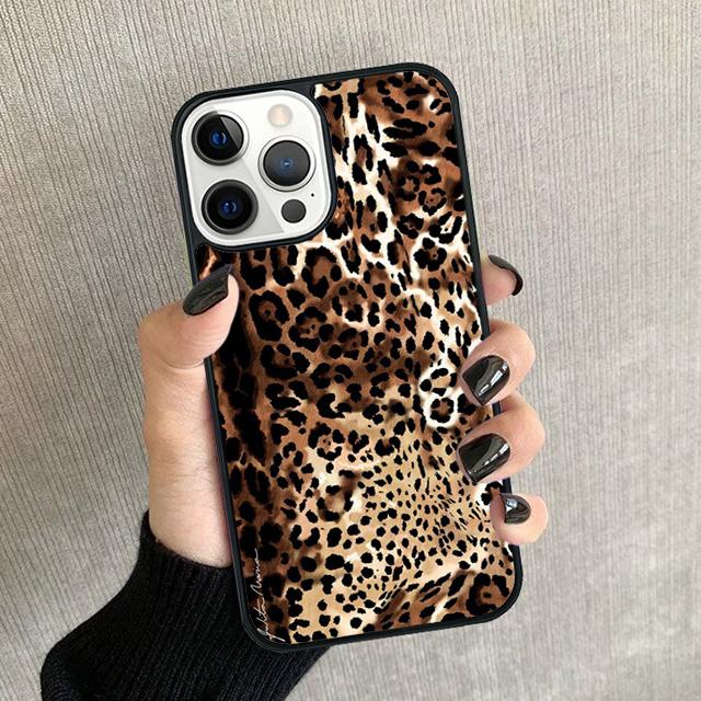 Tiger leopard print panther Phone Case For iPhone 17 Air 16 15 14 plus 12 13 Pro max Soft Bumper Shell Cover coque