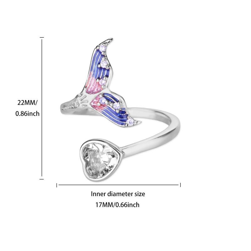 Hot Sale Personalized Mountain Butterfly Design Ring Fashion Zirconium Simple Ring Women's Jewelry Live