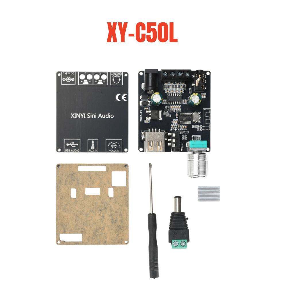 

XY-C100L/H XY-C50L/H Bluetooth5.0 Stereo Audio Module Subwoofer Amplifier Board 50W/100Wx2 Dual Channel 360 Degree Tuning