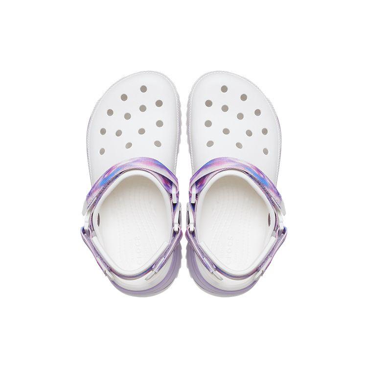Crocs Classic Clog EVA Round Toe Perforated Shoes Unisex clogs White Purple 207772-577