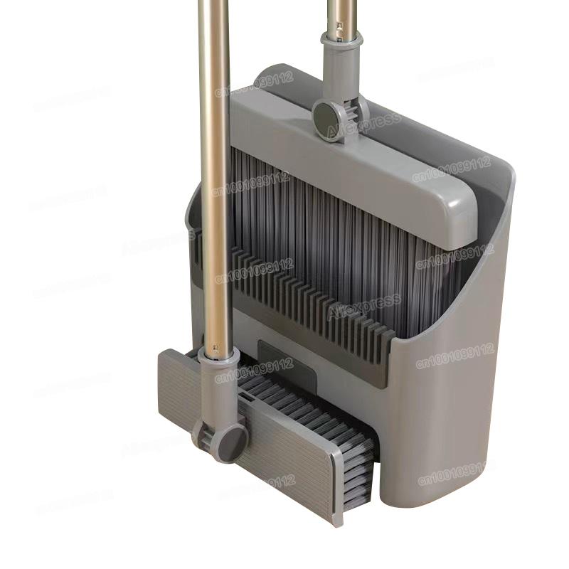 

Многофункциональная метла-совок для пола, набор щеток 3 в 1, чистая метла, стоячий совок, инструменты для уборки дома серый