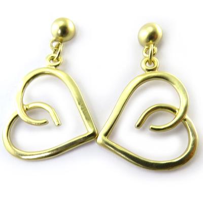 [N3918] - Náušnice 'Love' zlaté barvy