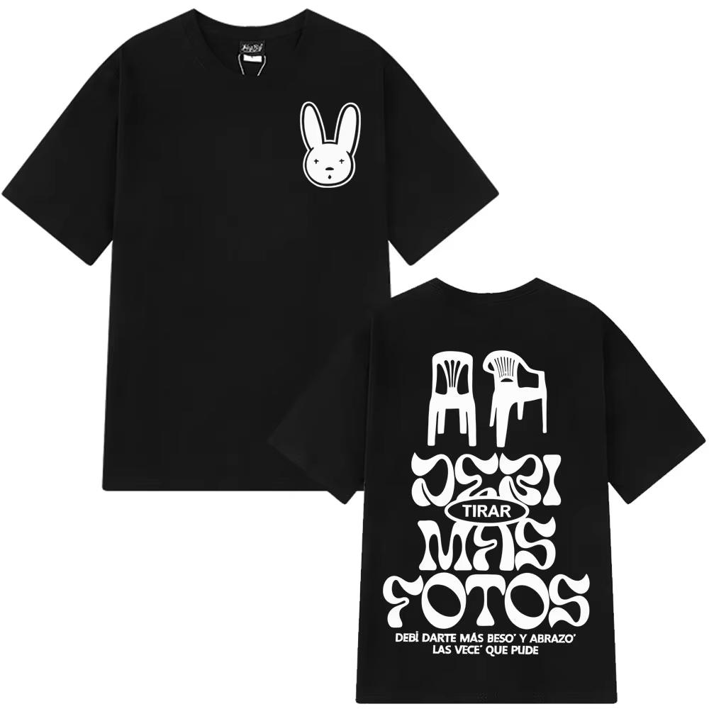 

Rapper Bad Bunny Tour 2026 Merch T Shirts Men Women Fashion Hip Hop T-shirts Summer Short-sleeved Loose Casual Tshirts Fan Gifts 5XL