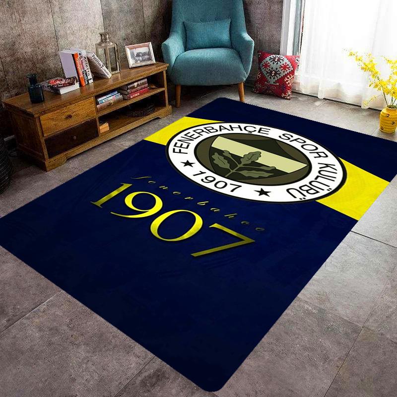Eredità Fenerbahçe: Tappetini per pavimenti con stampa a motivi del 1907 Zerbino Cuscino per sedia da ufficio per stanza