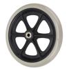 Wheelchair Wheel 8in PU Walker Caster Replacement Skidproof with Ball Bearing Grey