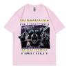 Unhinged Non Binary Raccoon Funny Meme T Shirt Gothic Fashion Vintage Short Sleeve Tshirt Men Women Casual Oversized Tshirts