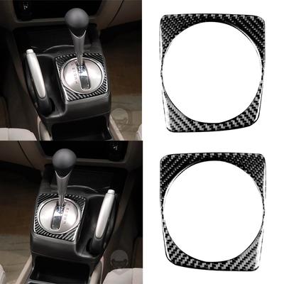 Fibre de Carbone Pour Civic 8ème Génération 2006 2007 2008 2009 2010 2011 Autocollant Cadre Extérieur Couvercle Panneau Levier de Vitesse Voiture Accessoires