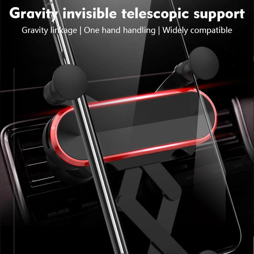 Suport auto pentru telefon cu gravitație Anti-Shake Suport de montare pentru gura de ventilație a mașinii Suport Suport Navigație fixă Z0B1
