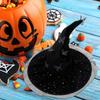 Elegant Curved Brimmed Witch Hat With 3D Butterfly Decoration Halloween Cosplay Accessory Multiple Colors