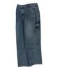WACKY WILLY Double Knee Multi-Pocket Denim Pants Sky Blue