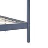 Grey Solid Pine Canopy Bed Frame 100 x 200 cm