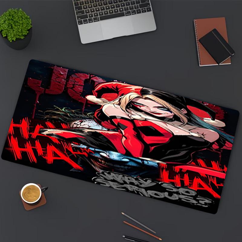 Harley Quinn Joker Print Mouse Pad, for Keyboard Pad Laptop PC Mat for Office Home Use, Desk Decor, Perfect Birthday Gift for Gamers