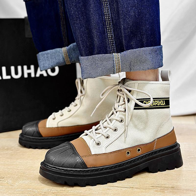 Men's Comfortable Ultra Soft and Breathable Lace-up Sneakers Hip-top Boots
