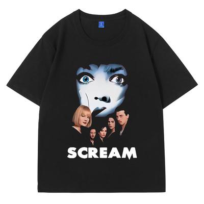 Limited Horror Movie Scream T-shirt Billy Loomis Print T Shirt Short Sleeve Men Women Hip Hop Vintage Oversized Tees Clothing