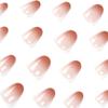 24 Pieces Wear Nail Piece Crimson Gradual Change Nail Sticker Removable Nail Piece Nail Patch Wear Nail Short Nail Piece