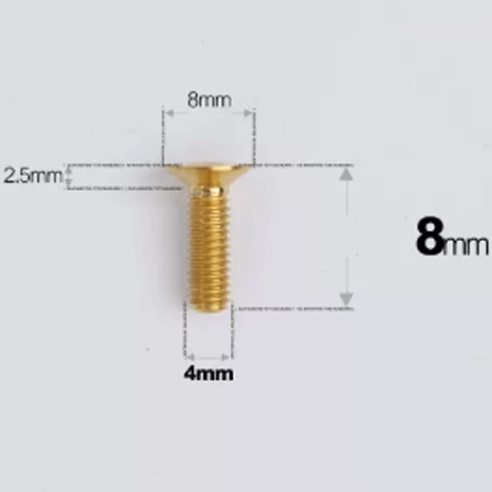Multiple Color M4 p0.7mm x 8 10 12 14 16 18 20 -45mm GR5 Titanium Alloy Countersunk Screw Bolt  T20 Torx Flat Head For Motocycle