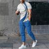 Tute Estive da Uomo Stampa 3D Maglietta a Maniche Corte Pantaloni Jogging Set da 2 Pezzi Casual Tendenza Moda Abbigliamento Uomo Streetwear