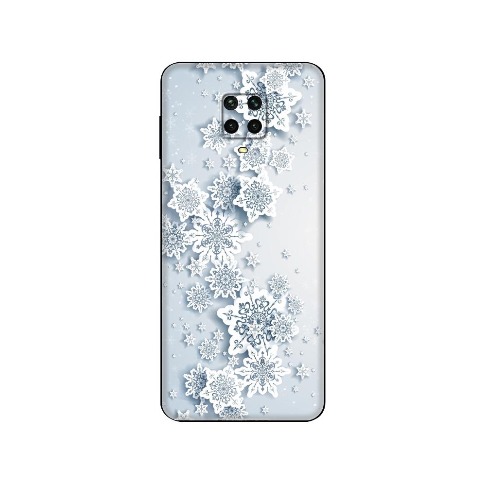 Black tpu Case For Xiaomi Redmi 7A 8 8A 9 9A 9C Case Redmi Note 8T 8 Pro T Note 9 9S 9 Pro Case Winter Snow Flowers Fashion