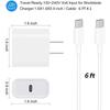 Para Carregador iPhone16 Carregamento Rápido, Para Carregador iPhone15, Para Carregador iPad Carregamento Rápido Carregador de Parede com Cabo USB C para C de 6 PÉS